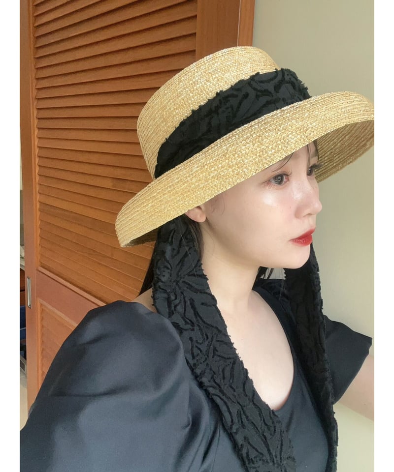 新品タグ付き】Acka ca4la コラボ 麦 scarf straw hat - 麦わら帽子