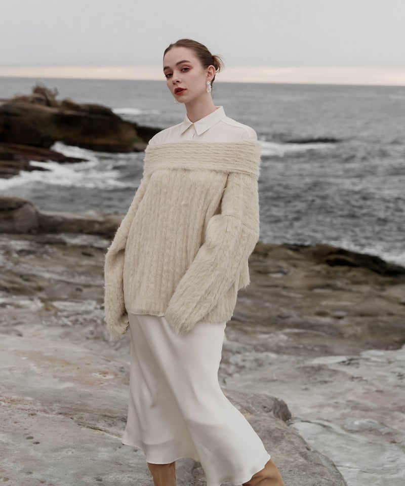 acka off shoulder knit オフショル acka off shoulder knit オフショルニット Acka off shoulder knit