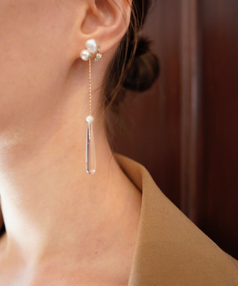 A.B. ELLIE mini glass x pearl strand | Acka.｜ エ