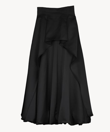 balloon satin skirt (black)