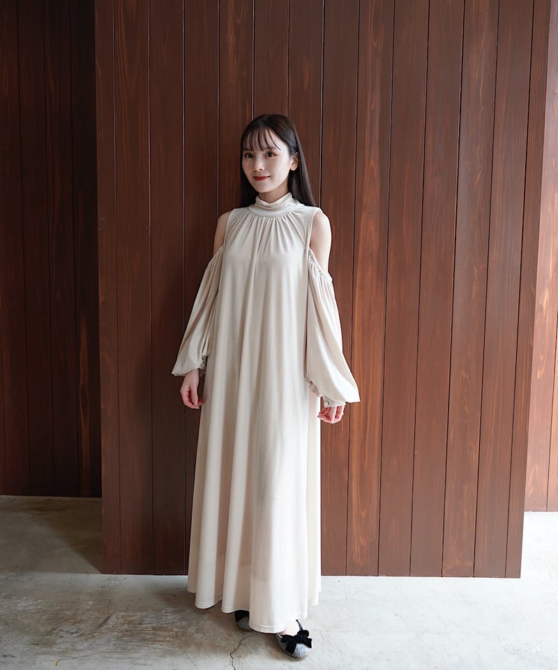 acka velour long dress