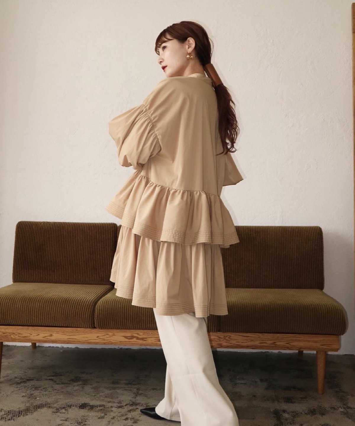 frill shirt one-piece | Acka.｜ エーシーケーエー｜公式オンラインストア