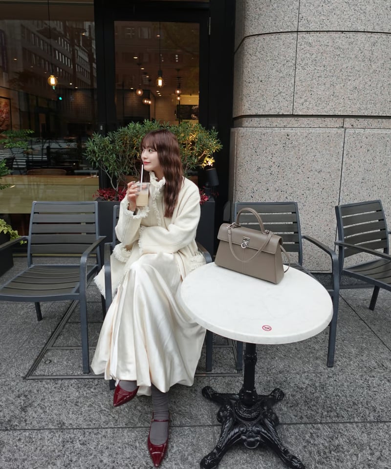 stand collar fringe coat | Acka.| エーシーケーエー|公式オン stand collar fringe coat | Acka.| エーシーケーエー|公式オン