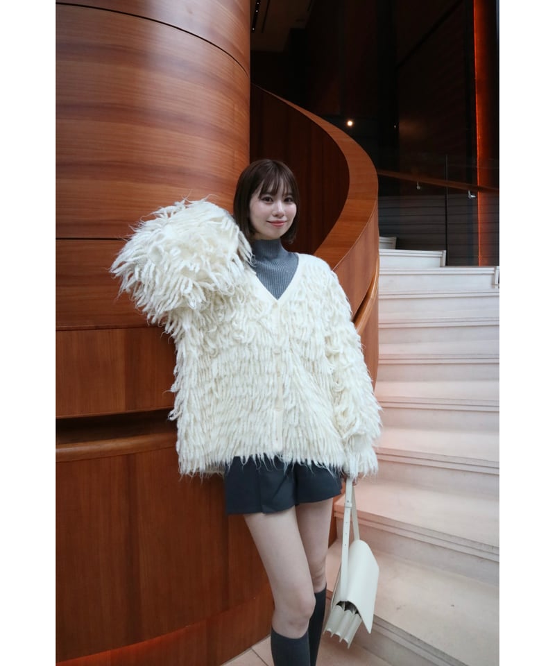 Acka fringe knit long cardigan