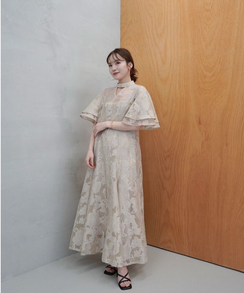 all sheer flower dress（beige） | 【Acka.】エーシーケーエー...