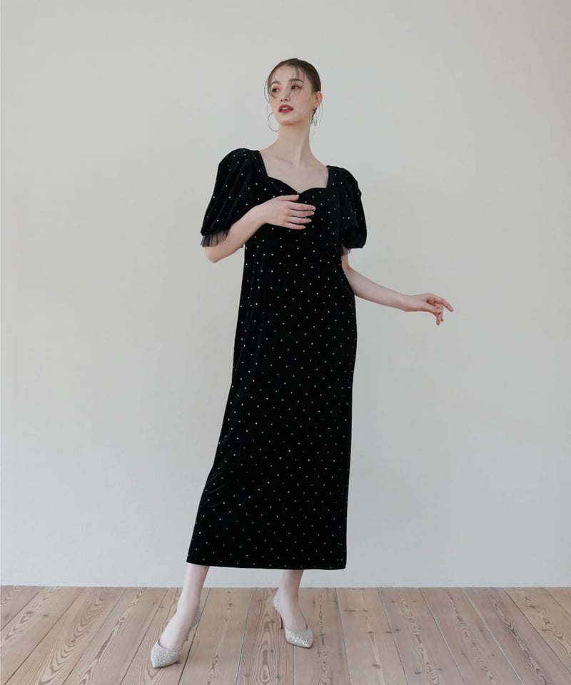 bijou dot velours dress | Acka.| エーシーケーエー|公式 bijou dot velours dress | Acka.| エーシーケーエー|公式
