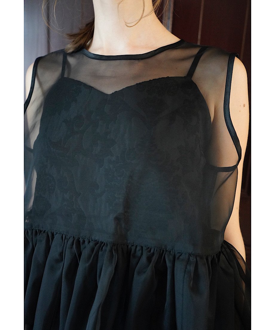 sheer vest camisole one-piece | Acka.| エーシーケーエー sheer vest camisole one-piece | Acka.| エーシーケーエー