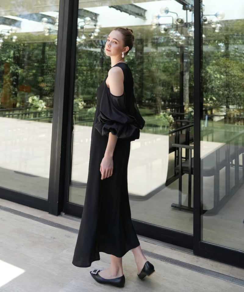 sheer melt sleeve dress | Acka.| エーシーケーエー|公式オン sheer melt sleeve dress | Acka.| エーシーケーエー|公式オン
