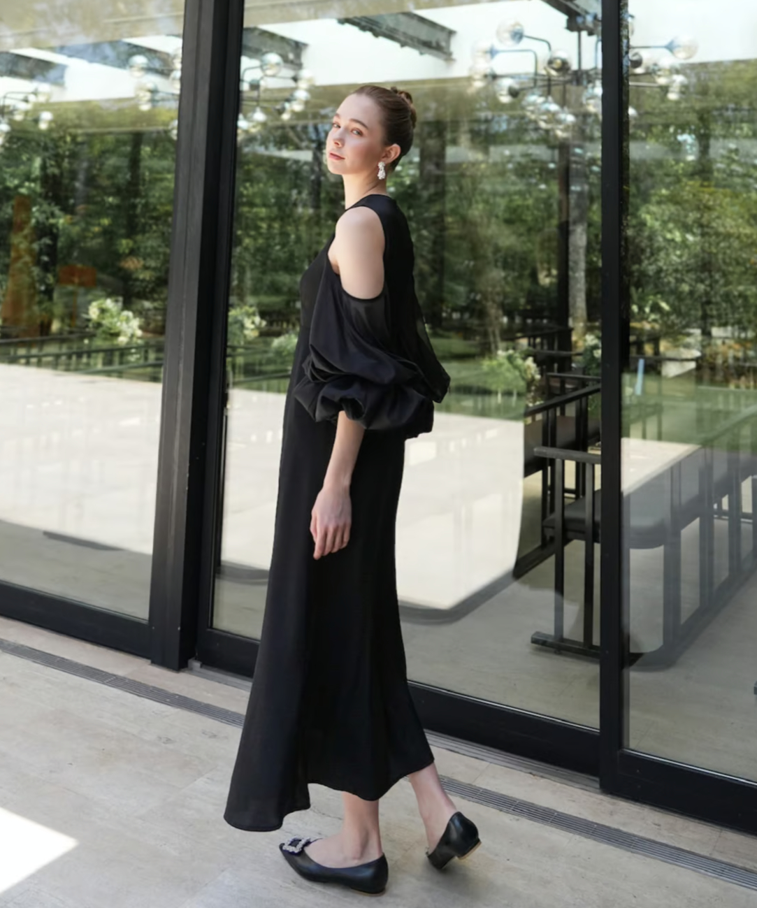 sheer melt sleeve dress | Acka.｜ エーシーケーエー｜公式オン 