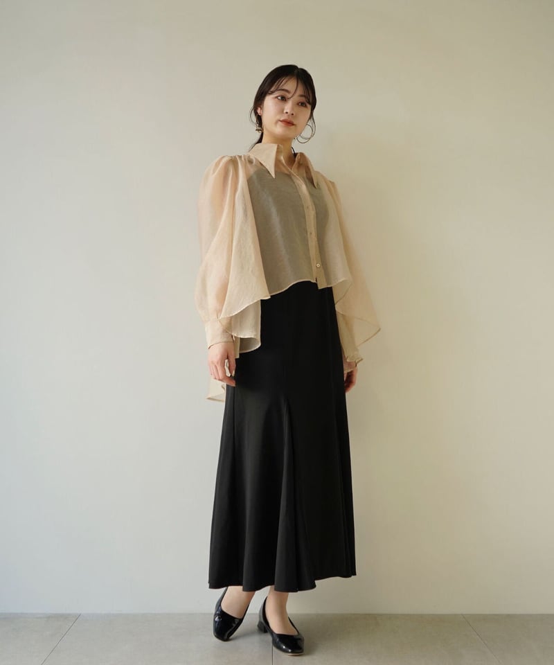 puff sheer shirt ( beige ) | 【Acka.】エーシーケーエー｜公式...