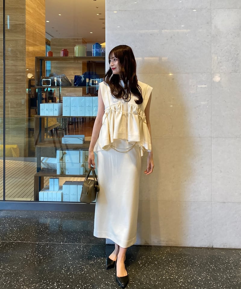 【美品】Acka georgette peplum tops acka georgette peplum tops