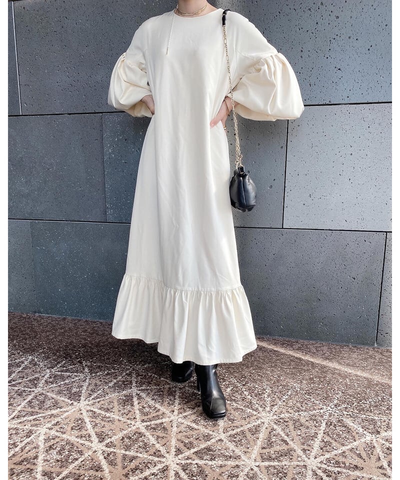 acka. balloon form one-piece【新品】 balloon form one-piece – Acka online store