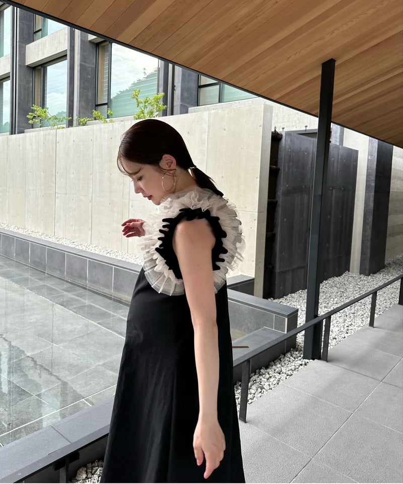 新品タグ付き acka tulle no sleeve one-piece 新品タグ付き acka tulle no sleeve one-piece