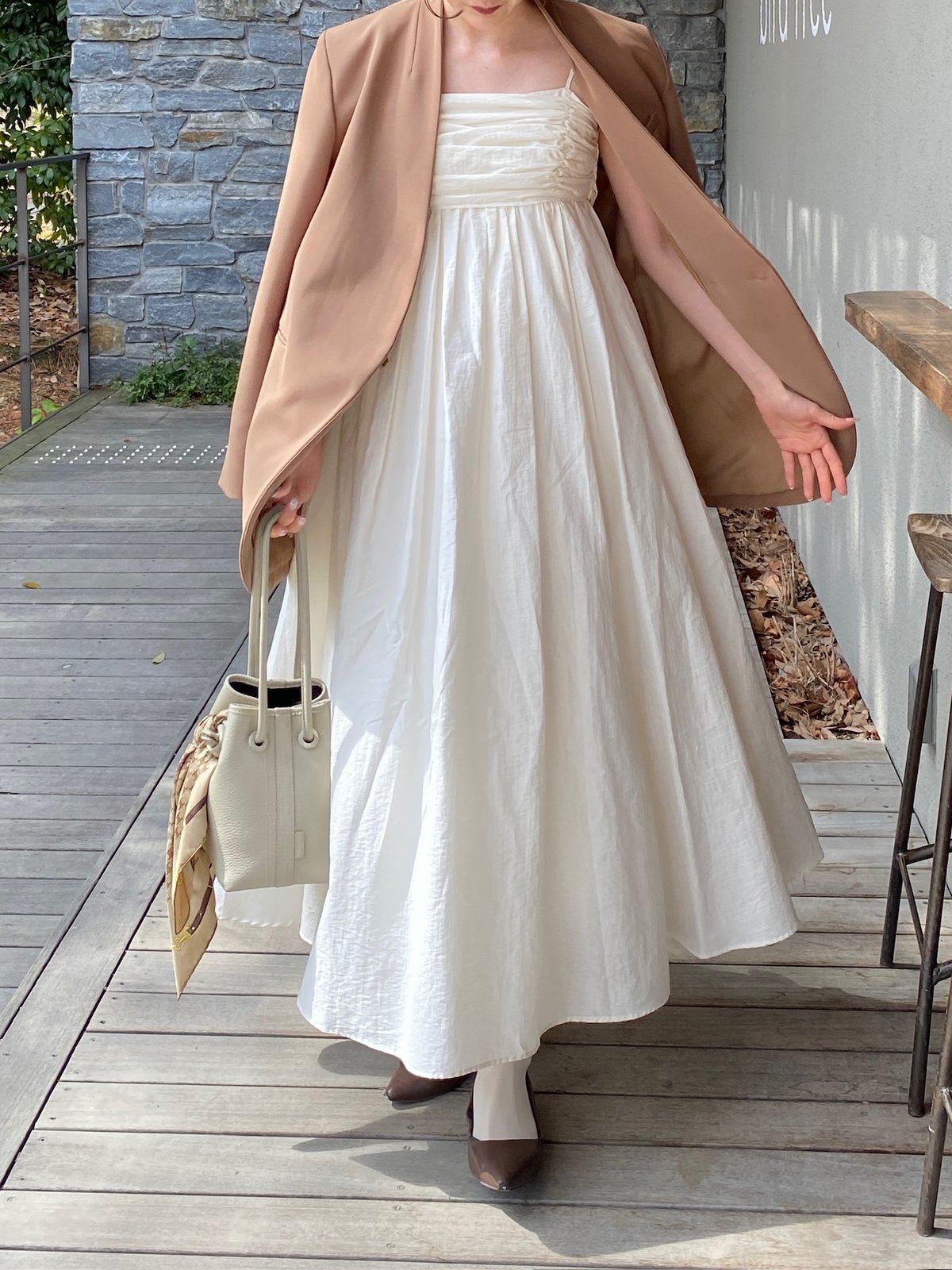 gather volume camisole one-piece | Acka.｜ エーシーケ
