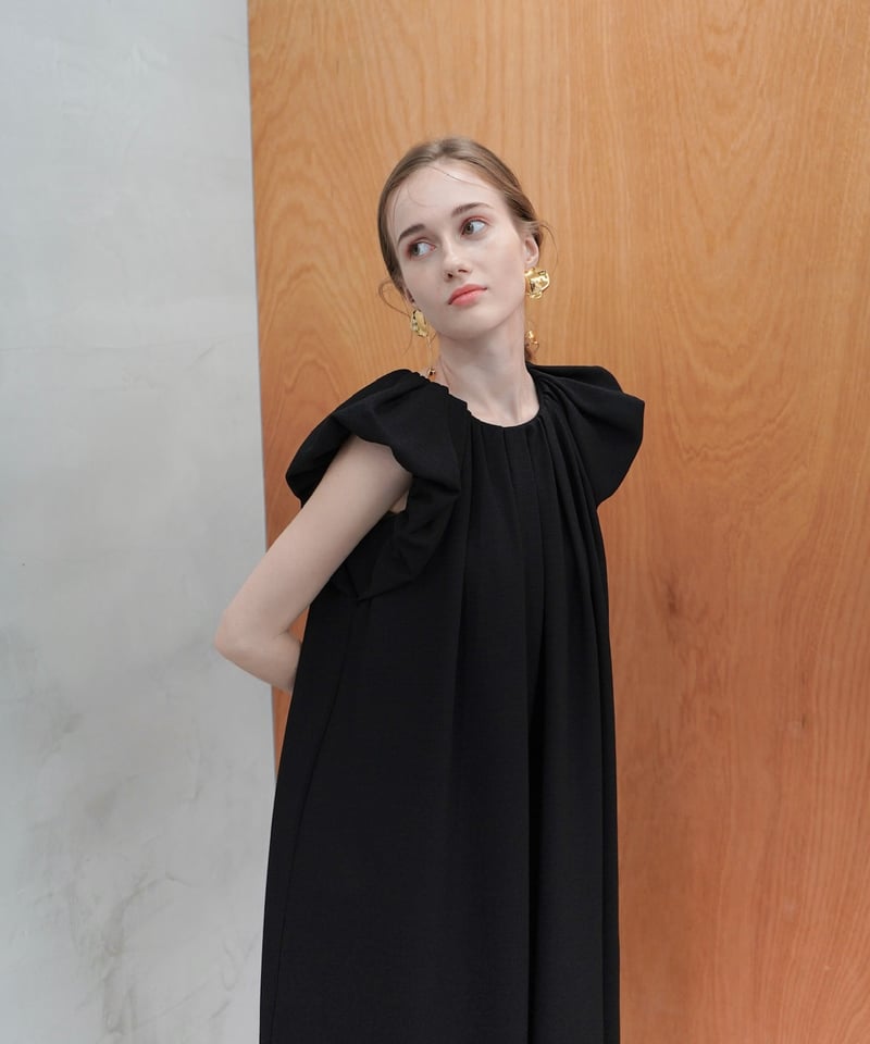 【may32may】新品未使用acka drape one-piece ラスト1‼︎! acka drape one-piece（BLACK）