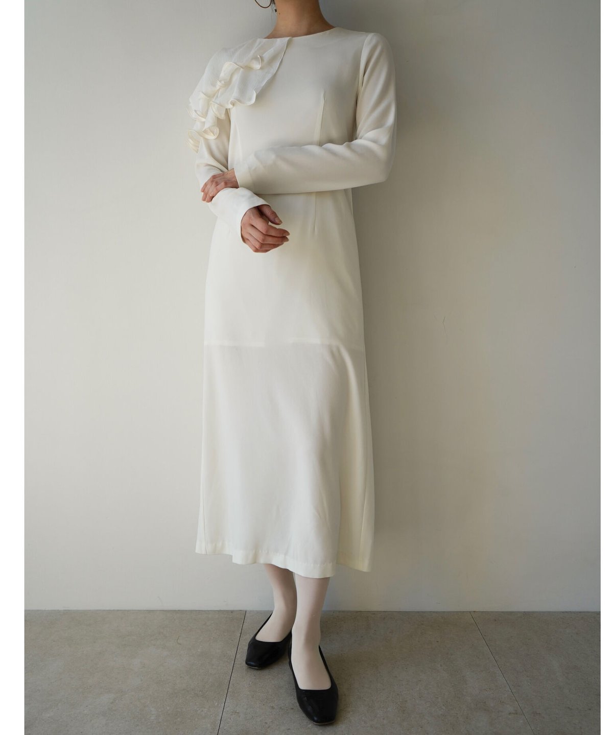 ワンピース acka balloon sleeve pencil one-piece - ワンピース