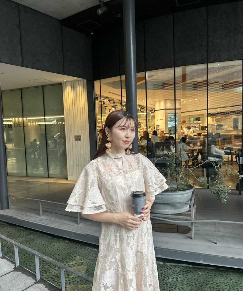 all sheer flower dress（beige） | 【Acka.】エーシーケーエー...