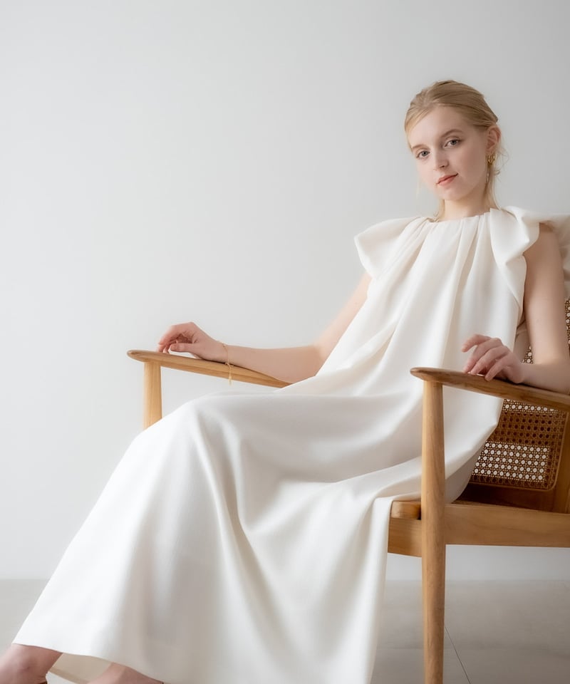 acka ドレープワンピース　ホワイト 最終価格Acka drape one-piece ホワイト size2