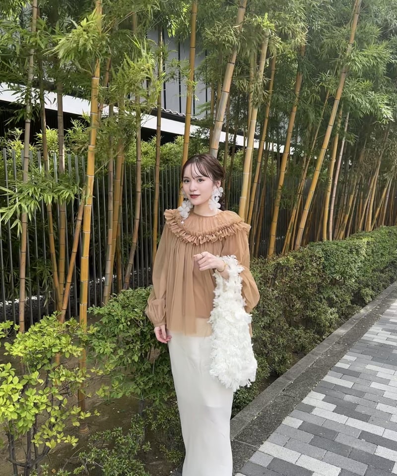 定価以下　acka tiered tulle blouse 定価以下acka tiered tulle blouse
