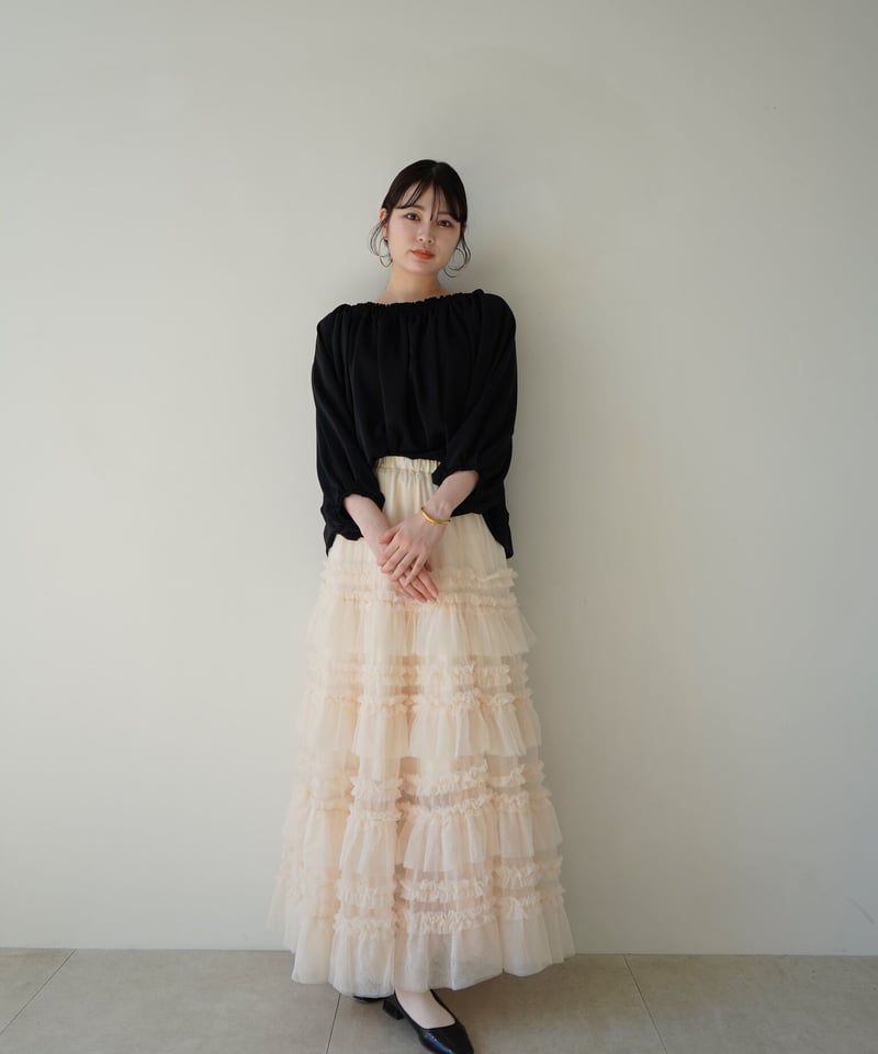 tulle long skirt(ivory) | 【Acka.】エーシーケーエー|公式オンラ tulle long skirt(ivory) | 【Acka.】エーシーケーエー|公式オンラ