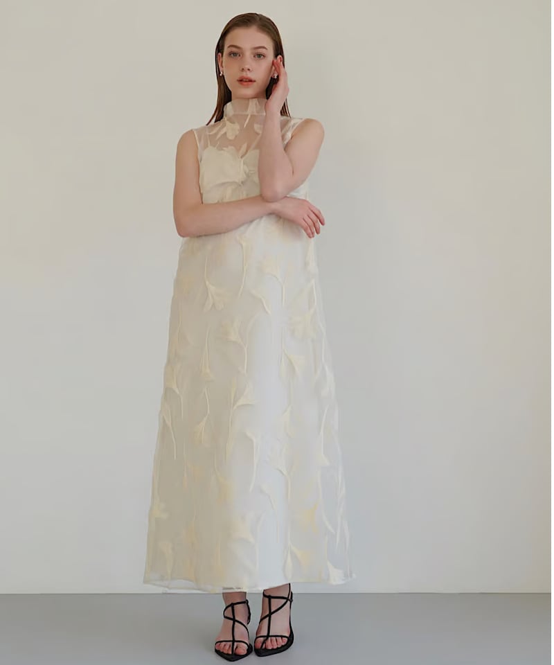 acka 試着のみsheer flower one-piece size1