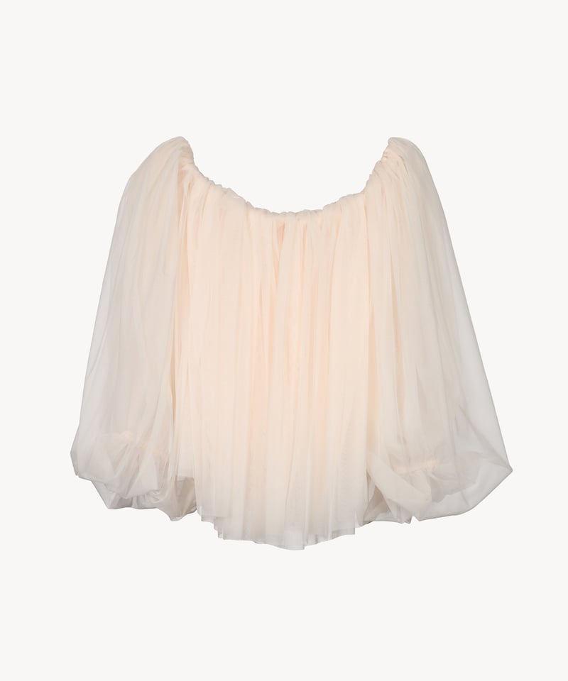 tulle shirring blouse ( ivory ) | Acka.｜ エーシーケー