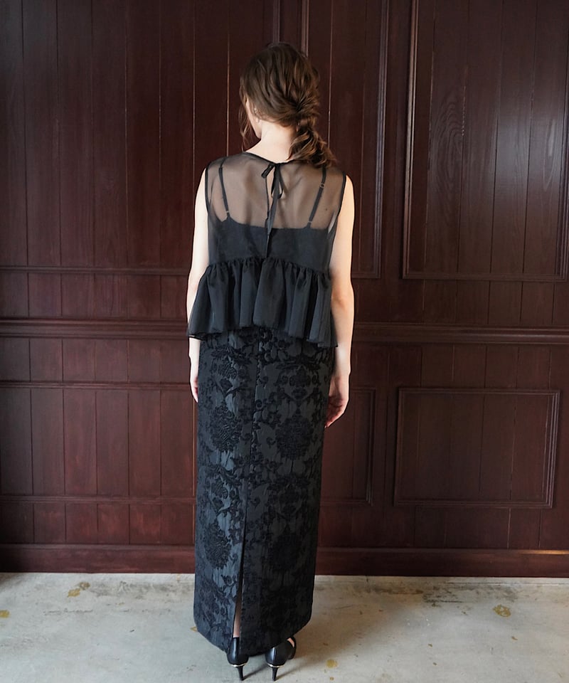 sheer vest camisole one-piece | Acka.| エーシーケーエー sheer vest camisole one-piece | Acka.| エーシーケーエー