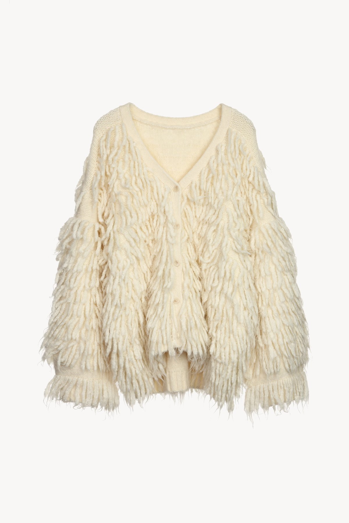 ジャケット・アウター fringe volume cardigan acka fringe volume cardigan