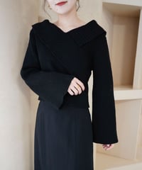 off shoulder knit（black）
