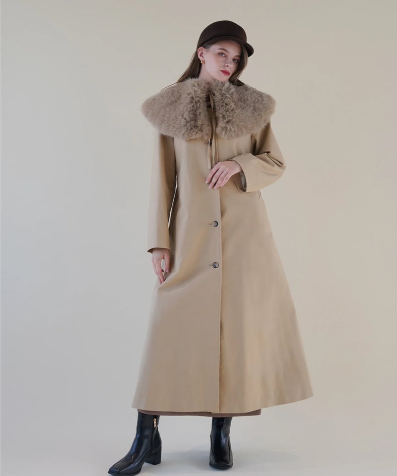fur collar trench coat | Acka.| エーシーケーエー|公式 fur collar trench coat | Acka.| エーシーケーエー|公式