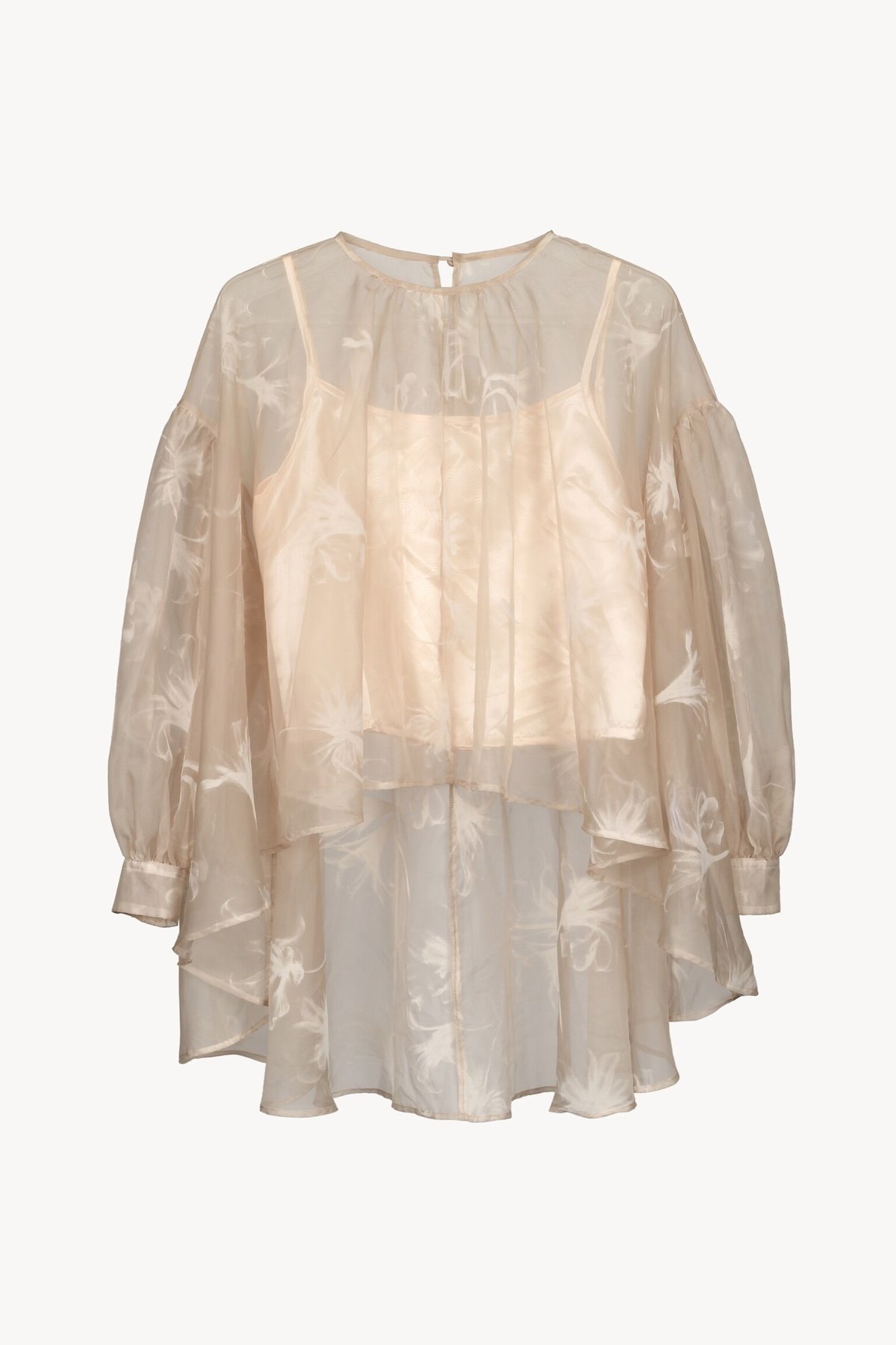 sheer over flare blouse（ivory） | 【Acka.】エーシーケーエ...