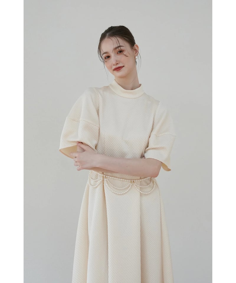 【新品未使用】　Acka pearl belted puff dress pearl belted puff dress – Acka online store