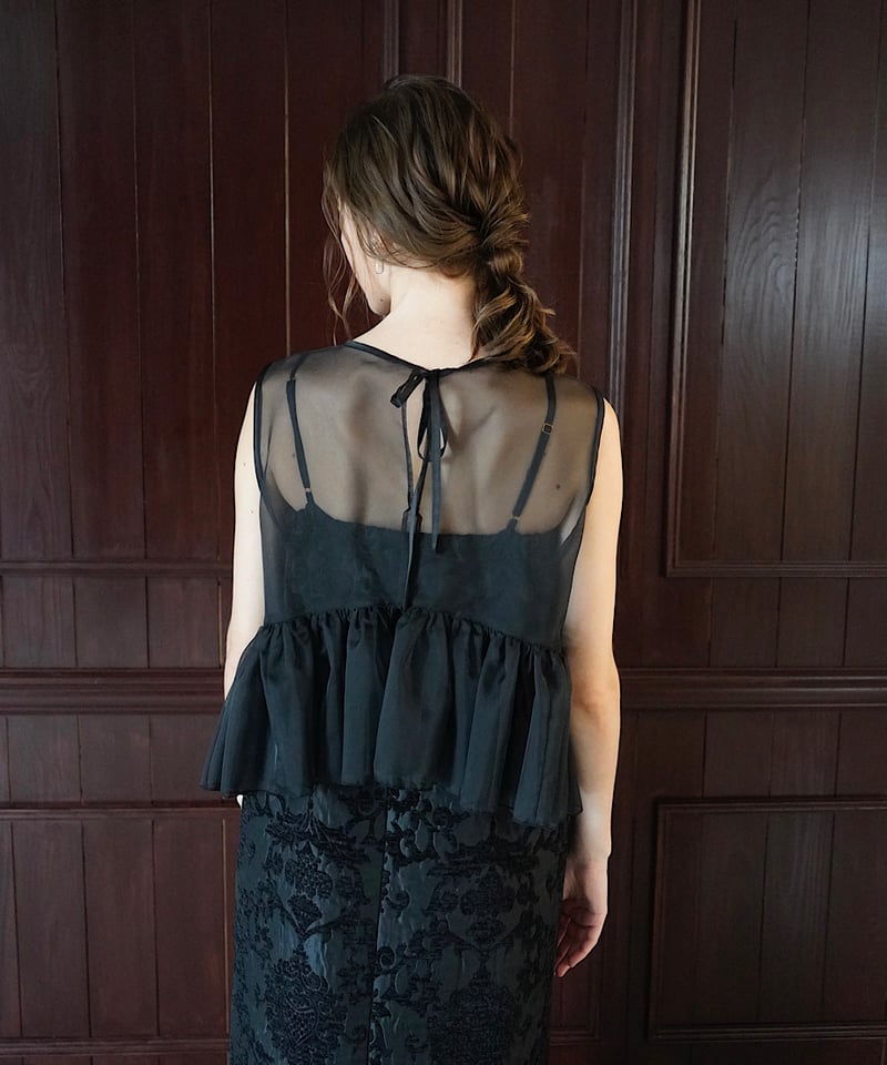 sheer vest camisole one-piece | Acka.| エーシーケーエー sheer vest camisole one-piece | Acka.| エーシーケーエー