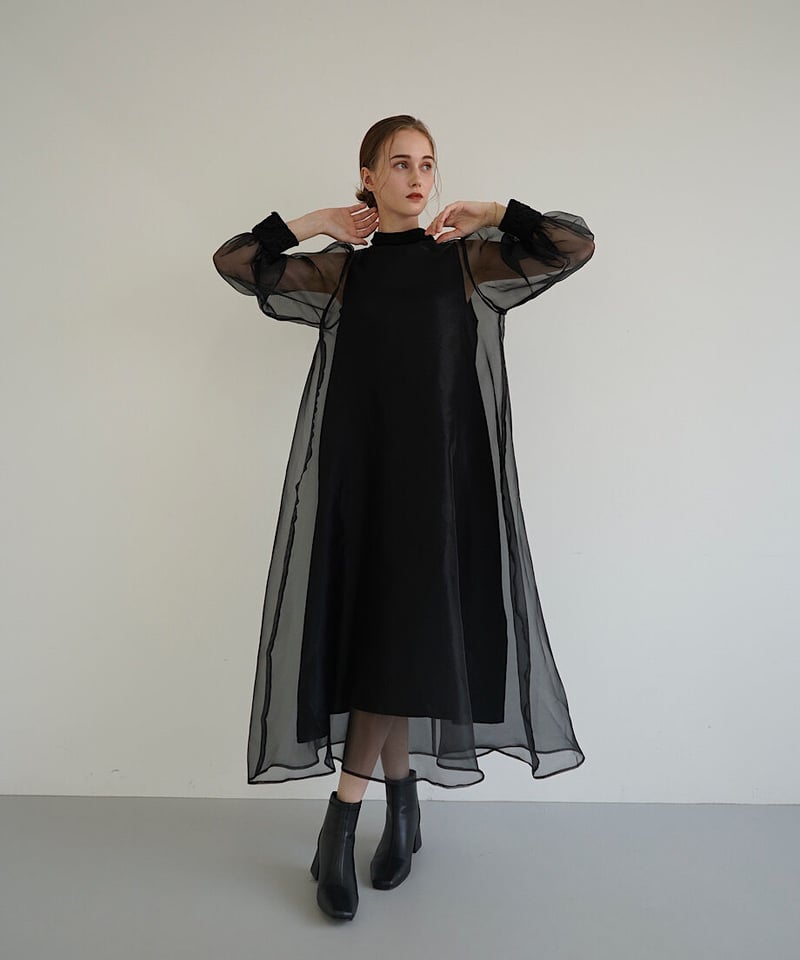 sheer cape one-piece  acka