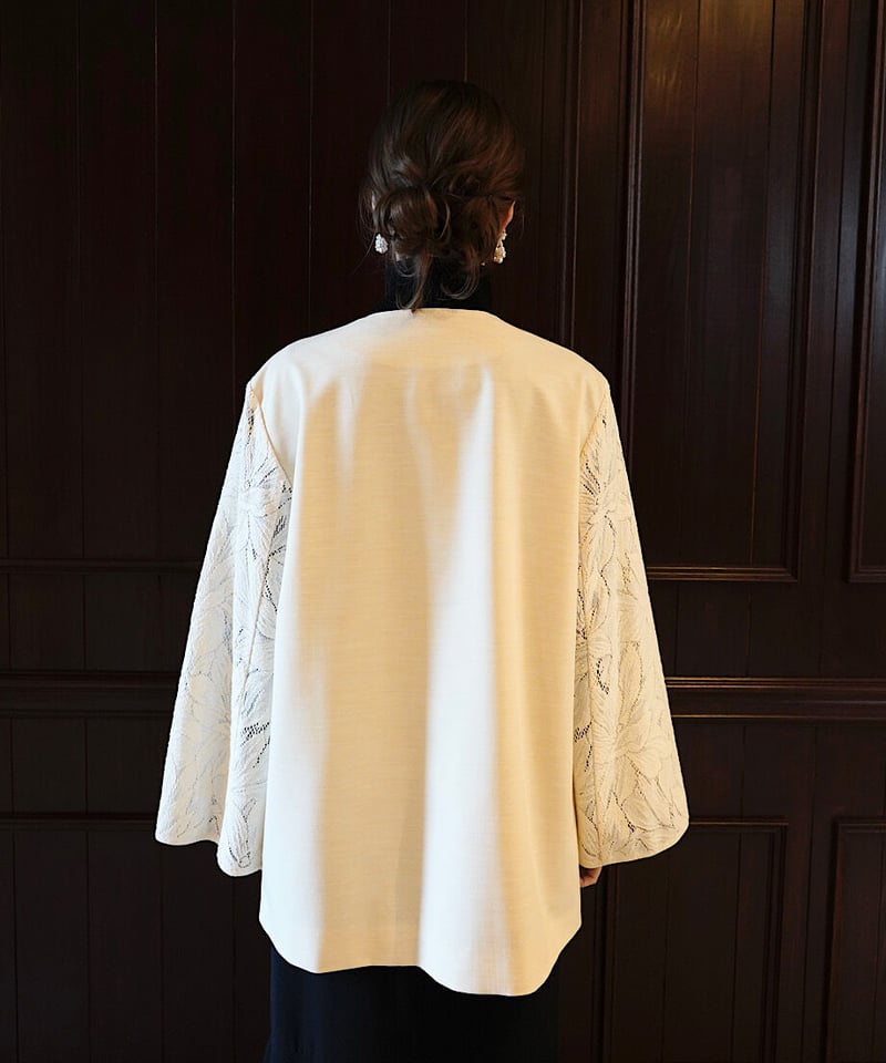 acka lace sleeve jacket（ivory）