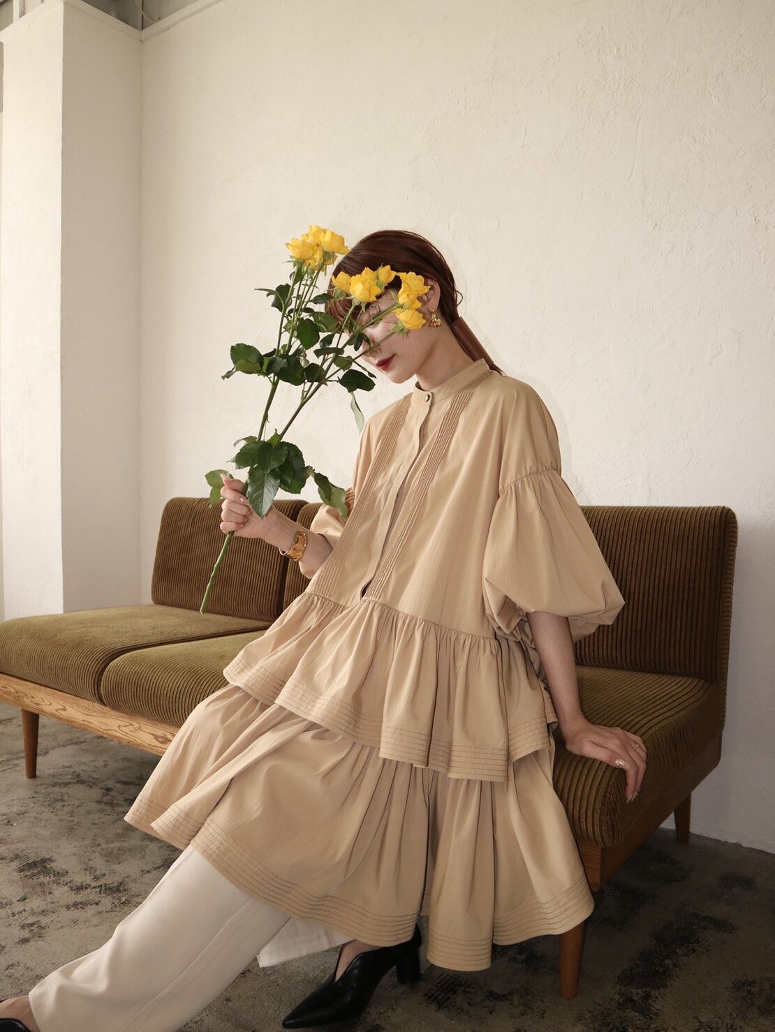 frill shirt one-piece | Acka.｜ エーシーケーエー｜公式オンラインストア