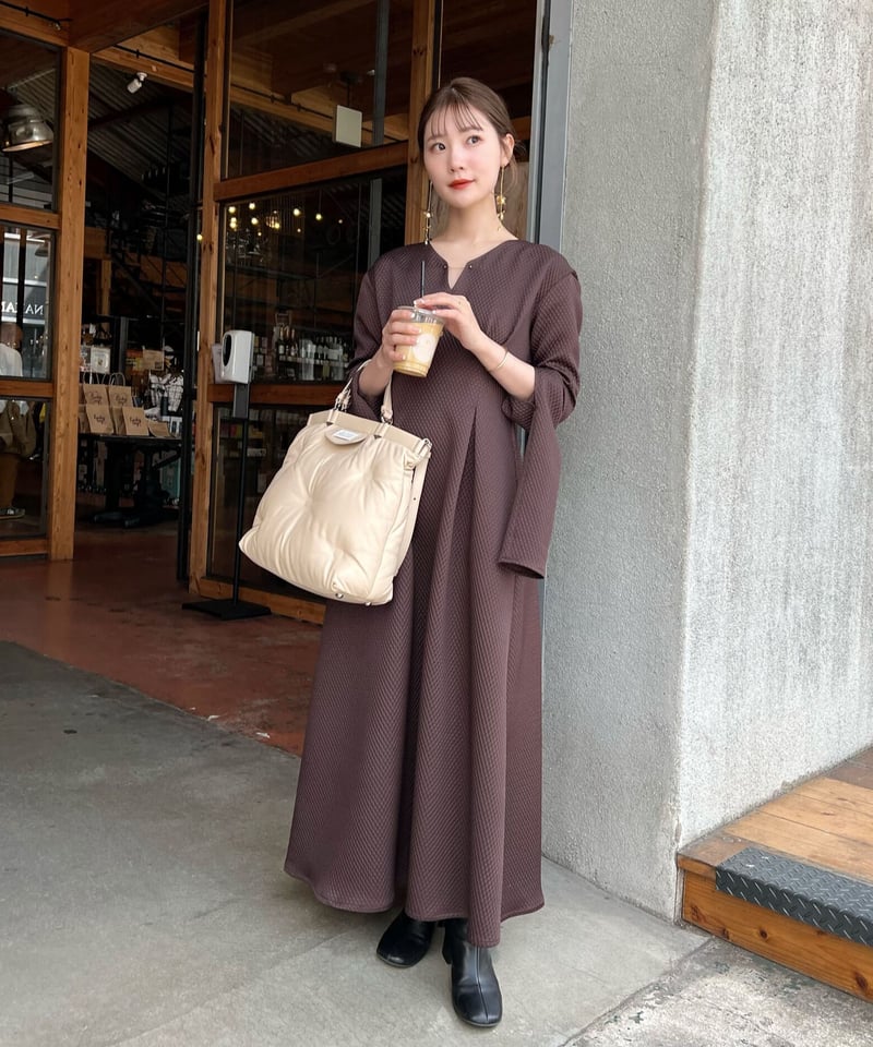 arm slit one-piece（brown） | 【Acka.】エーシーケーエー｜公式オ...