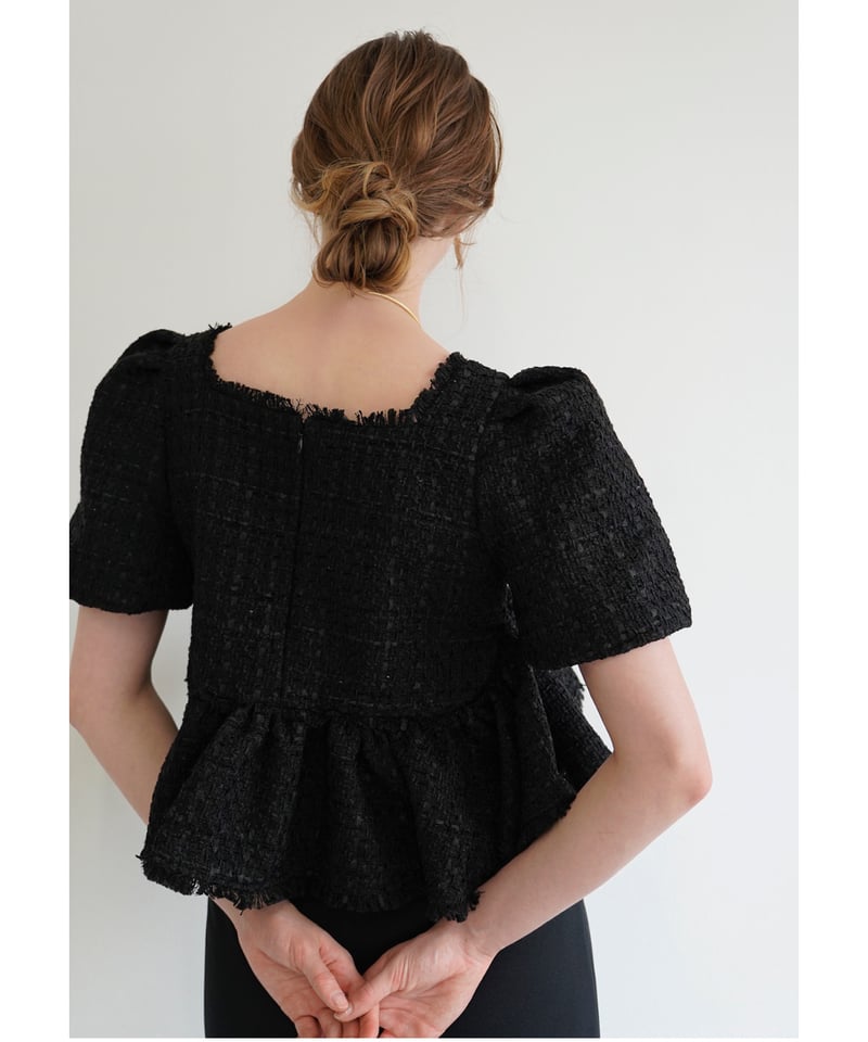 Acka tweed peplum tops