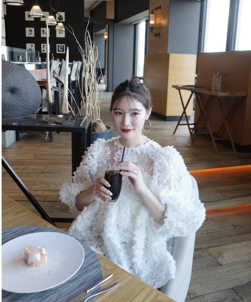 Acka flower peplum blouse ブラウス　半袖　トップス flower peplum blouse – Acka online store