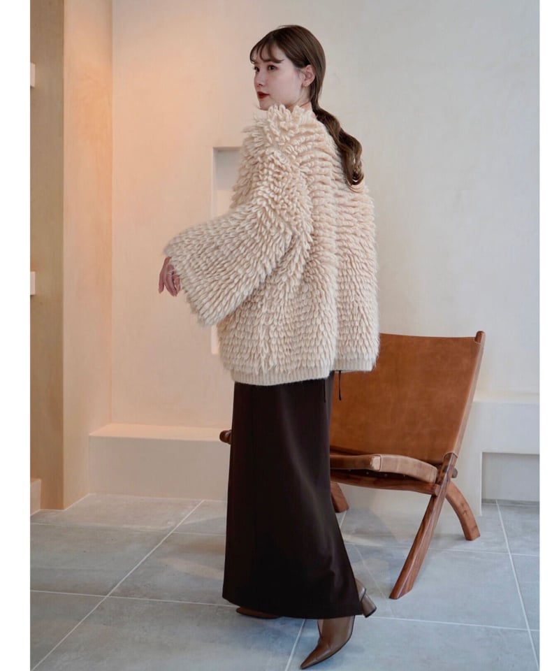 loop knit cardigan ( beige ) | 【Acka.】エーシーケーエー｜...