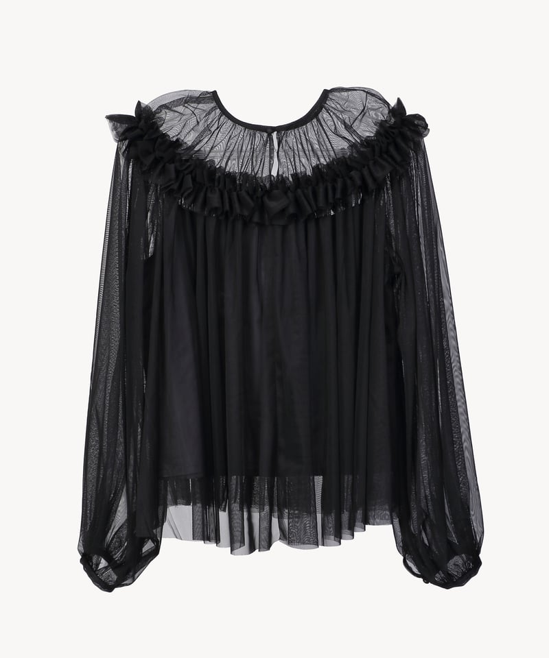 トップス acka gather tulle blouse acka gather tulle blouse トップス