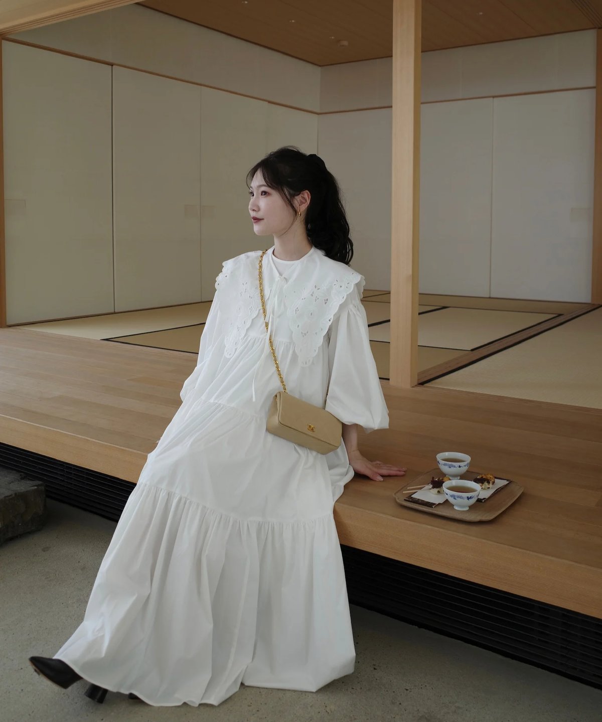 lace collar shirt dress | Acka.｜ エーシーケーエー｜公式オンラ