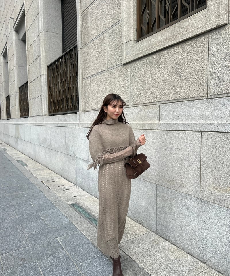 cape ami knit one-piece | Acka.｜ エーシーケーエー｜公式オンラ