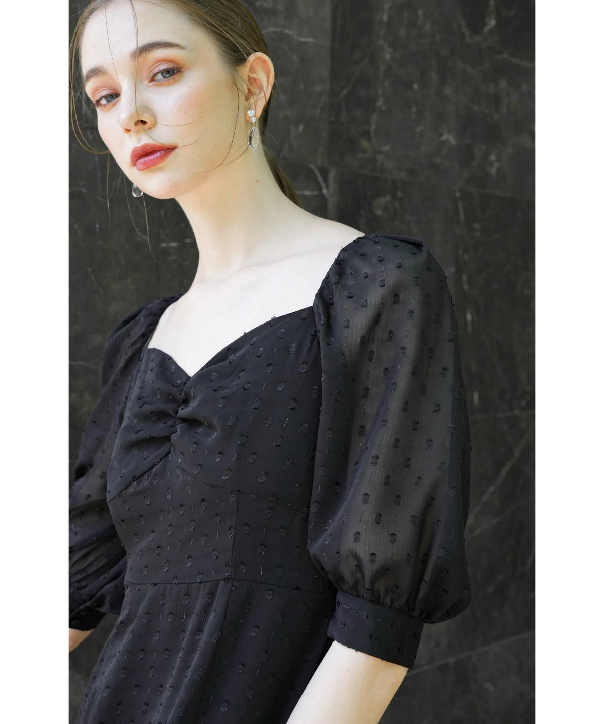 新品タグ付き】Acka. sheer dot puff one-piece 【公式通販】