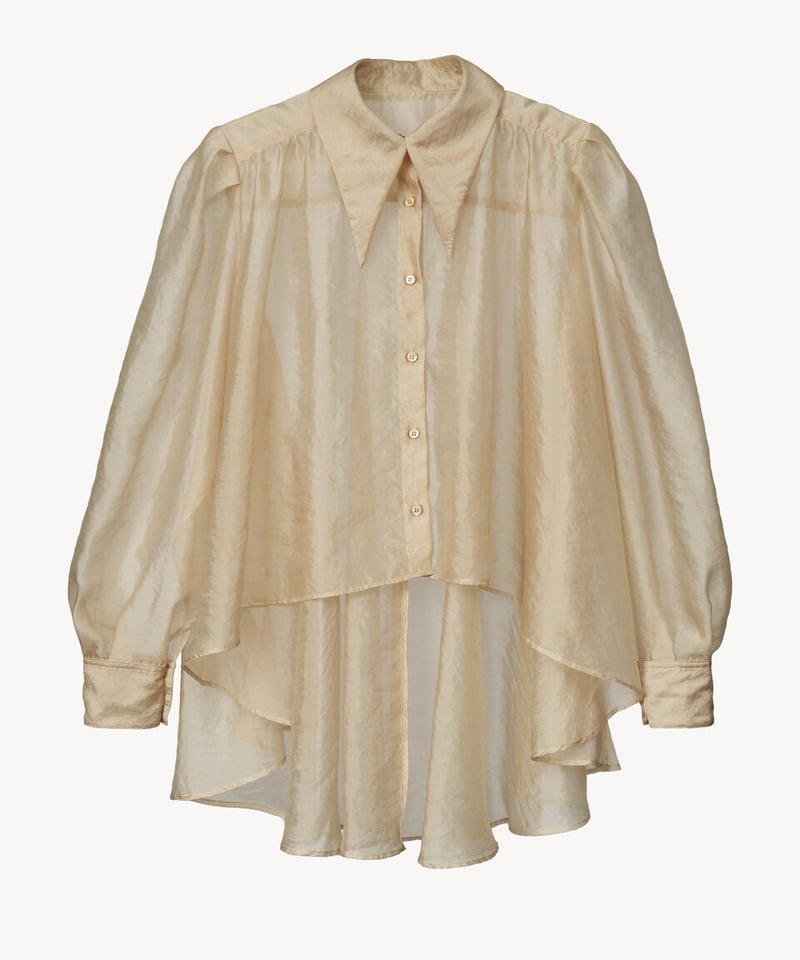 puff sheer shirtブラウス