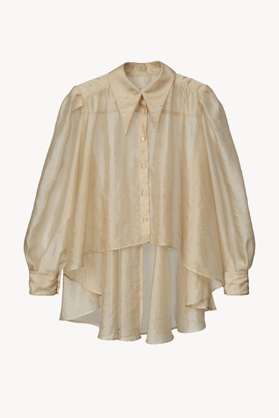 puff sheer shirt ( beige ) | 【Acka.】エーシーケーエー｜公式...