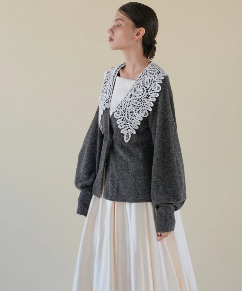lace collar knit cardigan | Acka.| エーシーケーエー|公式オ lace collar knit cardigan | Acka.| エーシーケーエー|公式オ