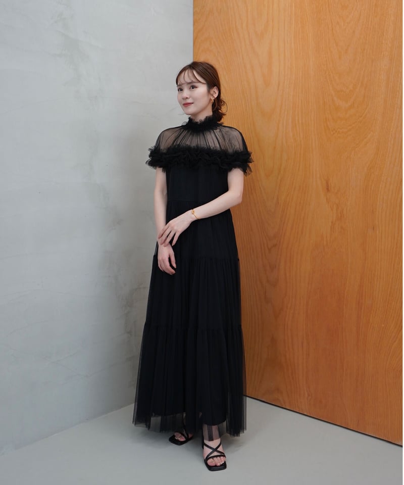 Acka   sheer shoulder dress