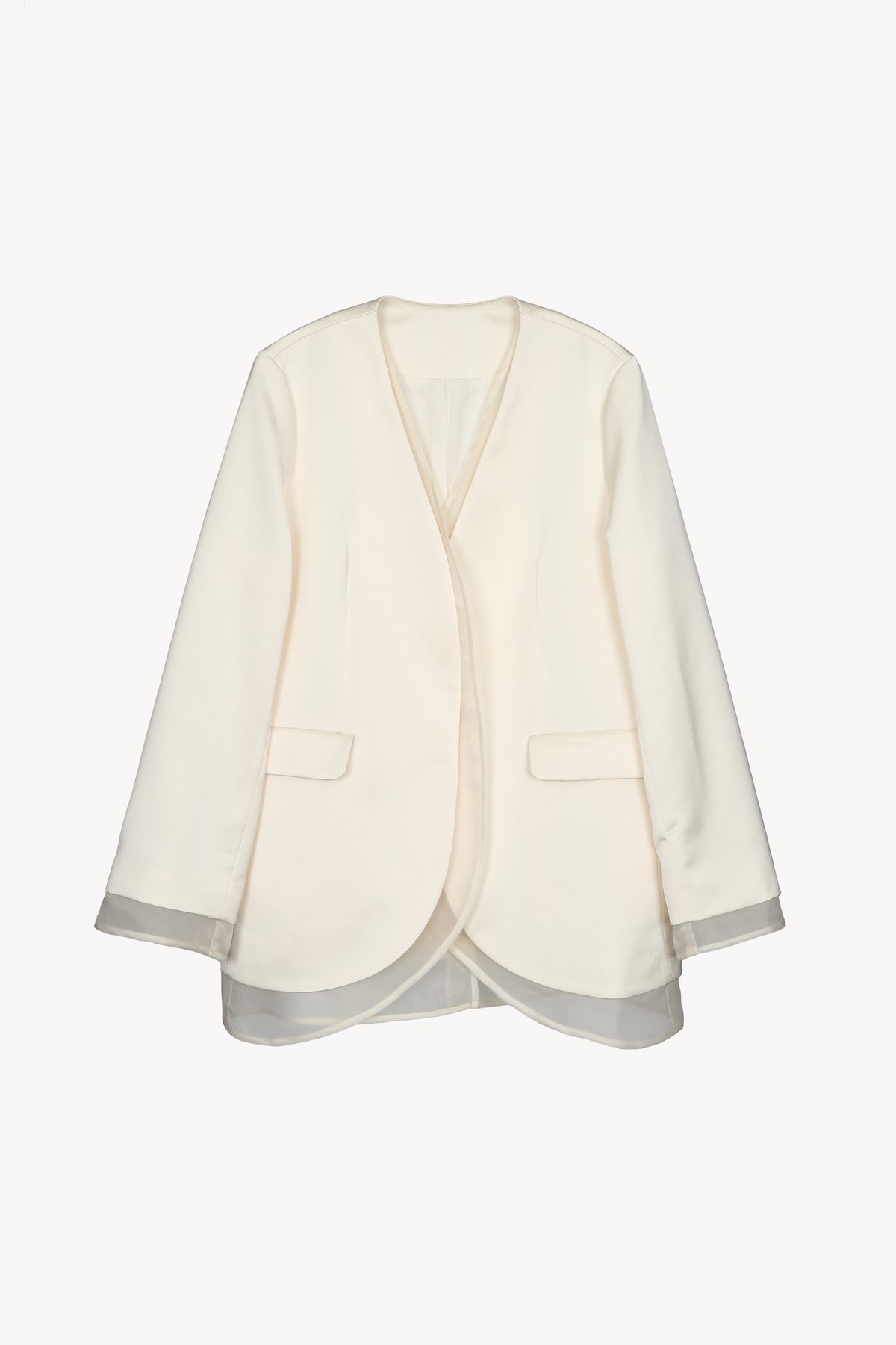 【新品タグ付】acka glossy no collar jacket acka glossy no collar jacket ジャケット
