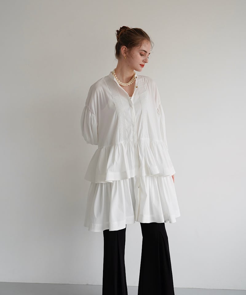 frill shirt one-piece | Acka.| エーシーケーエー|公式 frill shirt one-piece | Acka.| エーシーケーエー|公式